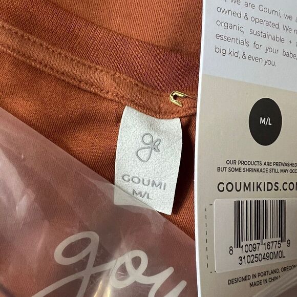 NWT Goumi Kids Clay Parent Tee SZ M / L Oversized Unisex Top Orange Shirt Womens - Picture 3 of 3